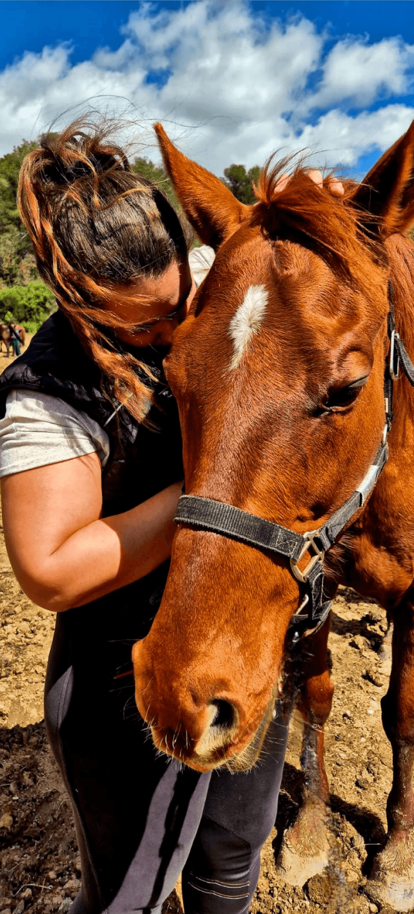 Annaëlle SILVA avec un cheval